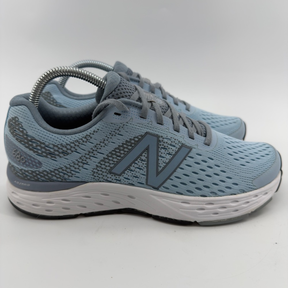 New Balance 680v6 Womens 9.5 Running Shoes Light Blue Grey